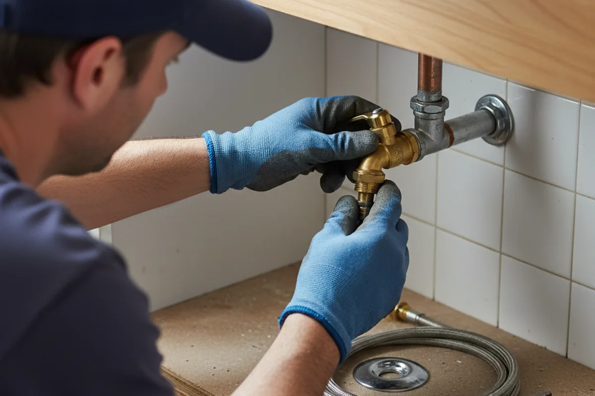 Shutoff valve and fitting work during Emergency Plumbing in Strawberry Point